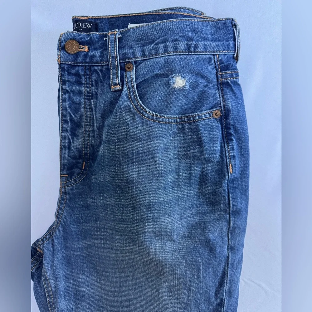 J. Crew Women's Straight-Leg Jeans in Medium Blue